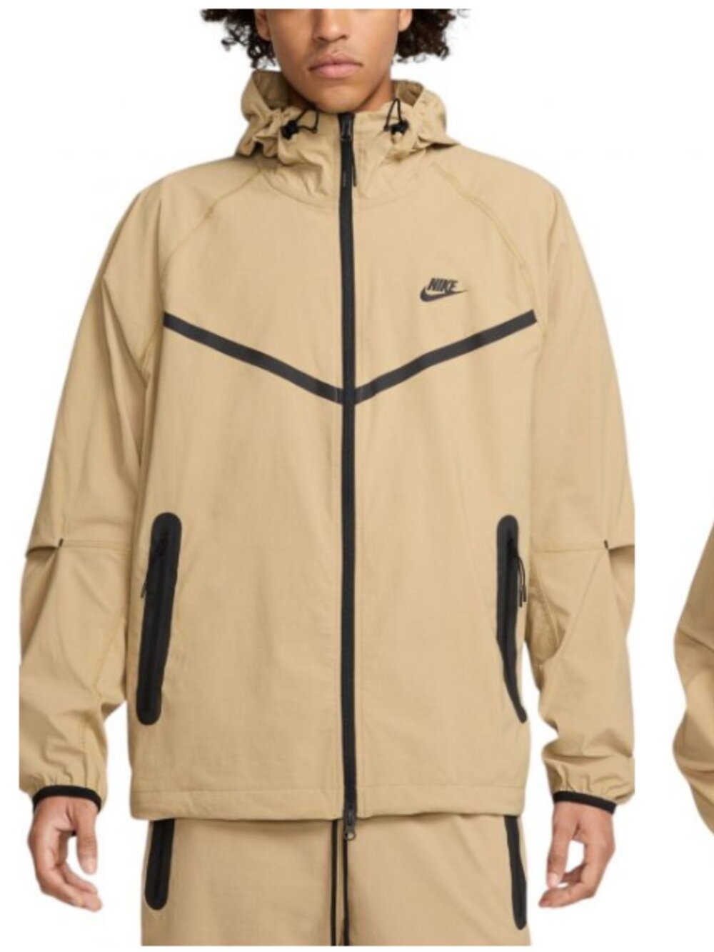 Nike Tech Windrunner Woven Jacket Parachute Beige HM7157-297 Men's Sz (S) or (M)